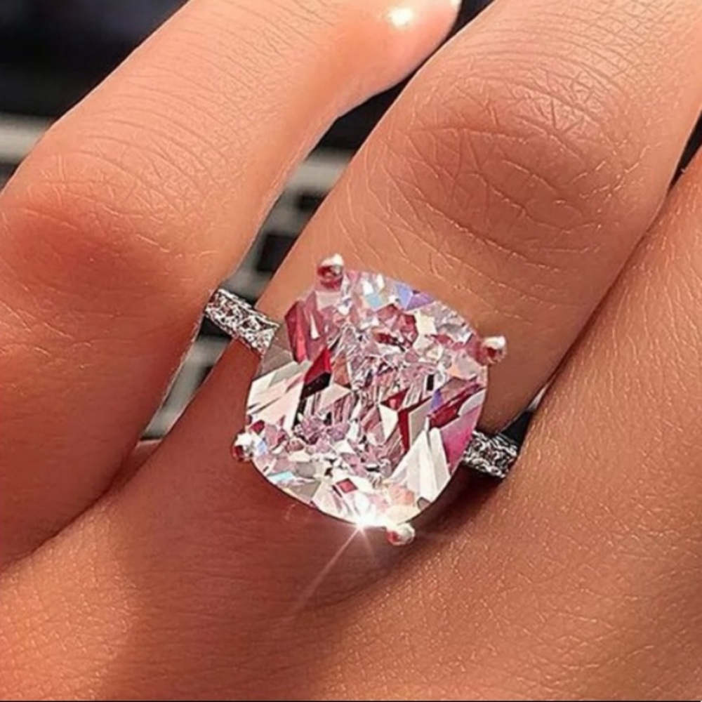 💎Sterling silver white sapphire engagement ring - Picture 4 of 5